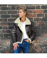 LVS Lammy Coat Heren Bruin Echt Lamsvacht