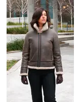 LVS Lammy Coat Dames Bruin Echt Lamsvacht