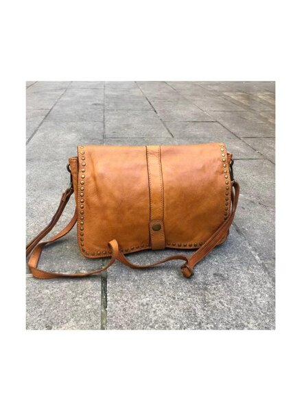 Dames leren tas bruin M06