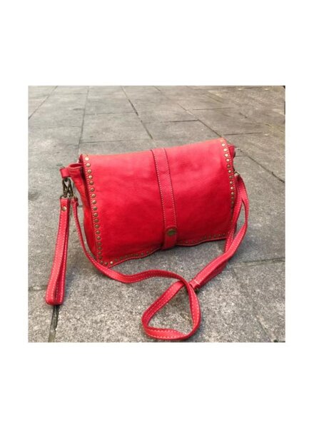 Dames leren tas rood B04