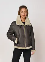 LVS Lammy Coat Dames Bruin Echt Lamsvacht