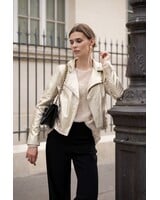 Laura Dames imitatie leren jas goud