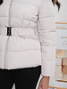 Winterjas dames beige met riem
