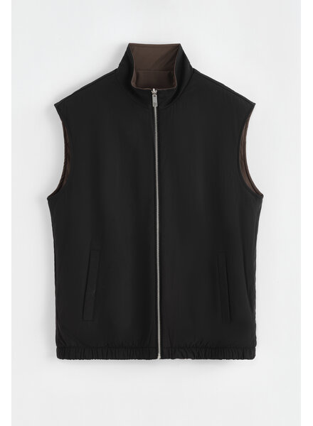 Dubbelzijdige bodywarmer heren zwart