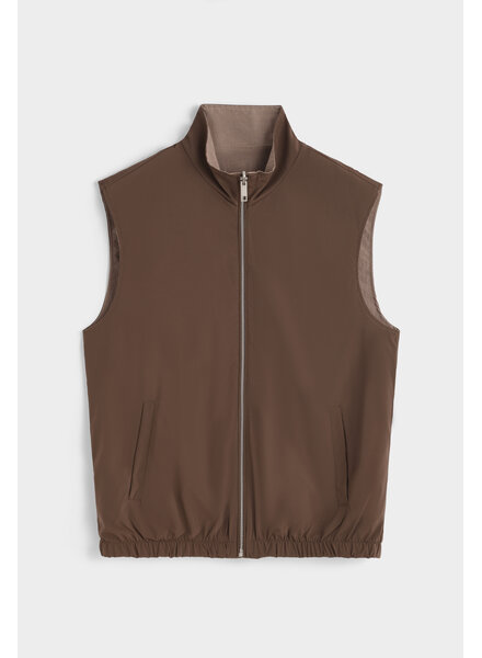 Dubbelzijdige bodywarmer heren bruin