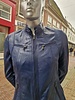 Leather City Leren jasje dames kobalt blauw