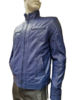 Leather City Leren jas heren kobalt blauw