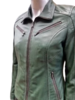 Leather City Leren jasje dames groen