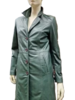 Leather City Echt leren trenchcoat dames groen