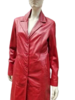 Leather City Echt leren trenchcoat dames rood