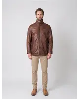 Leather City Leren Parka Heren Bruin