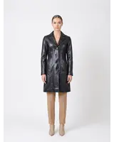 Leather City Leren Jas Dames Half Lang Zwart