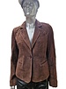Leather City Suède leren jas dames donker bruin