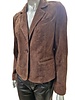 Leather City Suède leren jas dames donker bruin