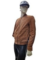 Leather City Suède leren jas heren cognac