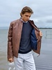 Leather City Leren jas heren  Cooper bruin