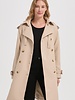 Trenchcoat dames beige imitatie leer
