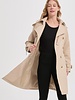 Trenchcoat dames beige imitatie leer