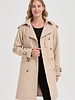 Trenchcoat dames beige imitatie leer