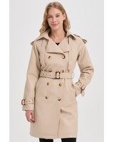 Trenchcoat dames beige imitatie leer