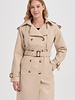 Trenchcoat dames beige imitatie leer