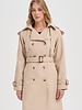 Trenchcoat dames beige imitatie leer