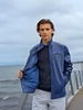 Leather City Leren jas heren kobalt blauw