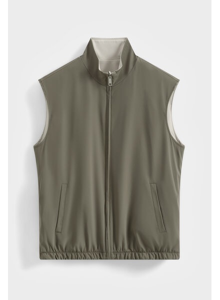 Heren Dubbelzijdig bodywarmer beige groen