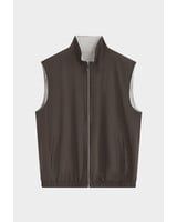 Dubbelzijdige bodywarmer heren bruin beige