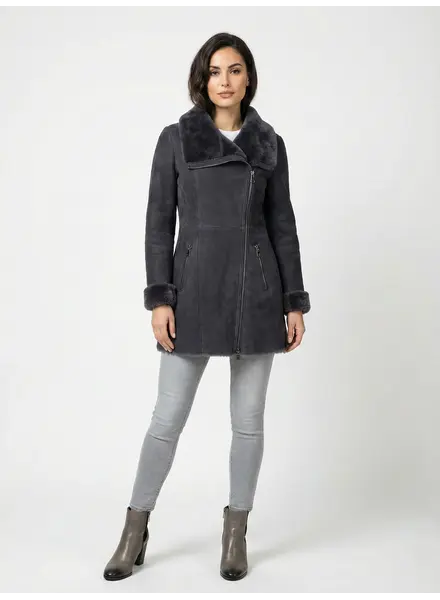 LVS Lammy coat dames half lang