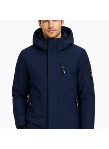 Winterjas heren blauw