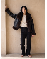 Lammy coat dames zwart
