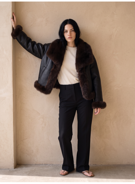 Lammy coat dames zwart