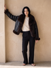 Lammy coat dames zwart