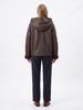 Leather City Dames lammy coat bruin