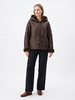 Leather City Dames lammy coat bruin