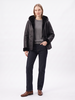 Leather City Lammy coat dames kort zwart
