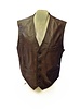 Leather City Heren gilet donker bruin