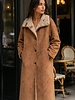 Kelyna Dames imitatie Lammy coat bruin