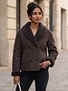 Imitatie lammy coat dames bruin
