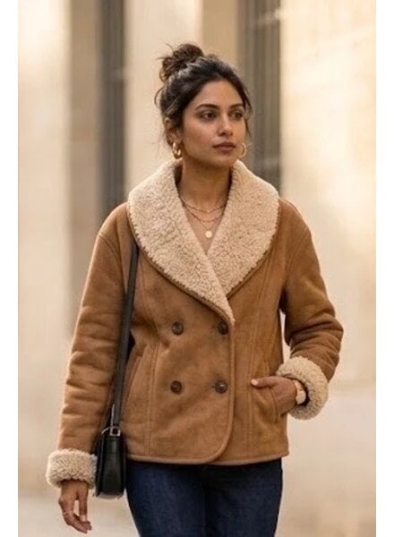 Dames imitatie lammy coat