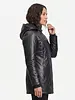 Leather City Leren winterjas dames met bont