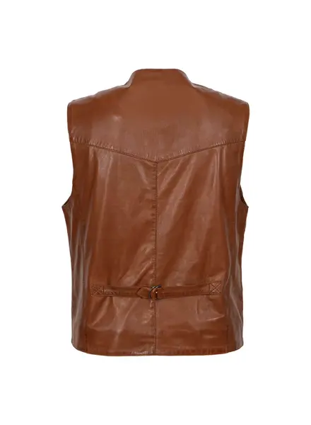 Leather City Dames Leren gilet bruin