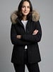 Winterjas dames zwart met bont