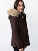 Winterjas dames bruin met bont
