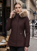 Winterjas dames bordeaux met bont