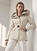 Milan Ferronetti Dames winterjas met bontkraag 2049 beige