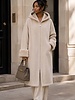 Dames imitatie Lammy coat beige