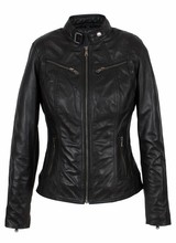 Carlo Sacchi Dames leren jas 991 zwart