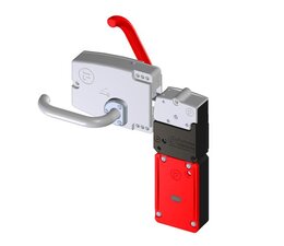 Vergrendelbare veiligheidsschakelaar met deurklinkbediening incl. noodontgrendeling